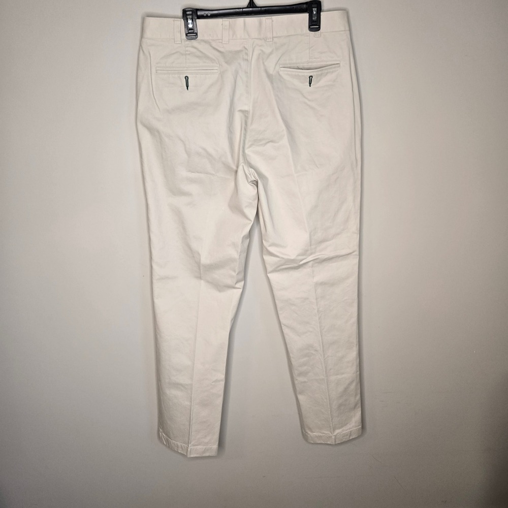 Orvis Mens Chino Pants 36x32 Cream Off White Cotton Twill Straight Leg Trousers - Picture 6 of 9